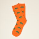 Krawattendackel Socken Wildschwein Socken Orange Wildschwein Grün Gross 41-46